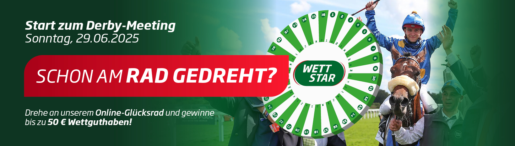 Glücksrad zum Auftakt Derby 2025 (Fun)